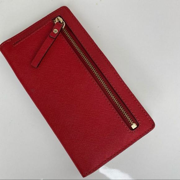 Kate Spade Red Saffiano Leather Wallet - Picture 2 of 8